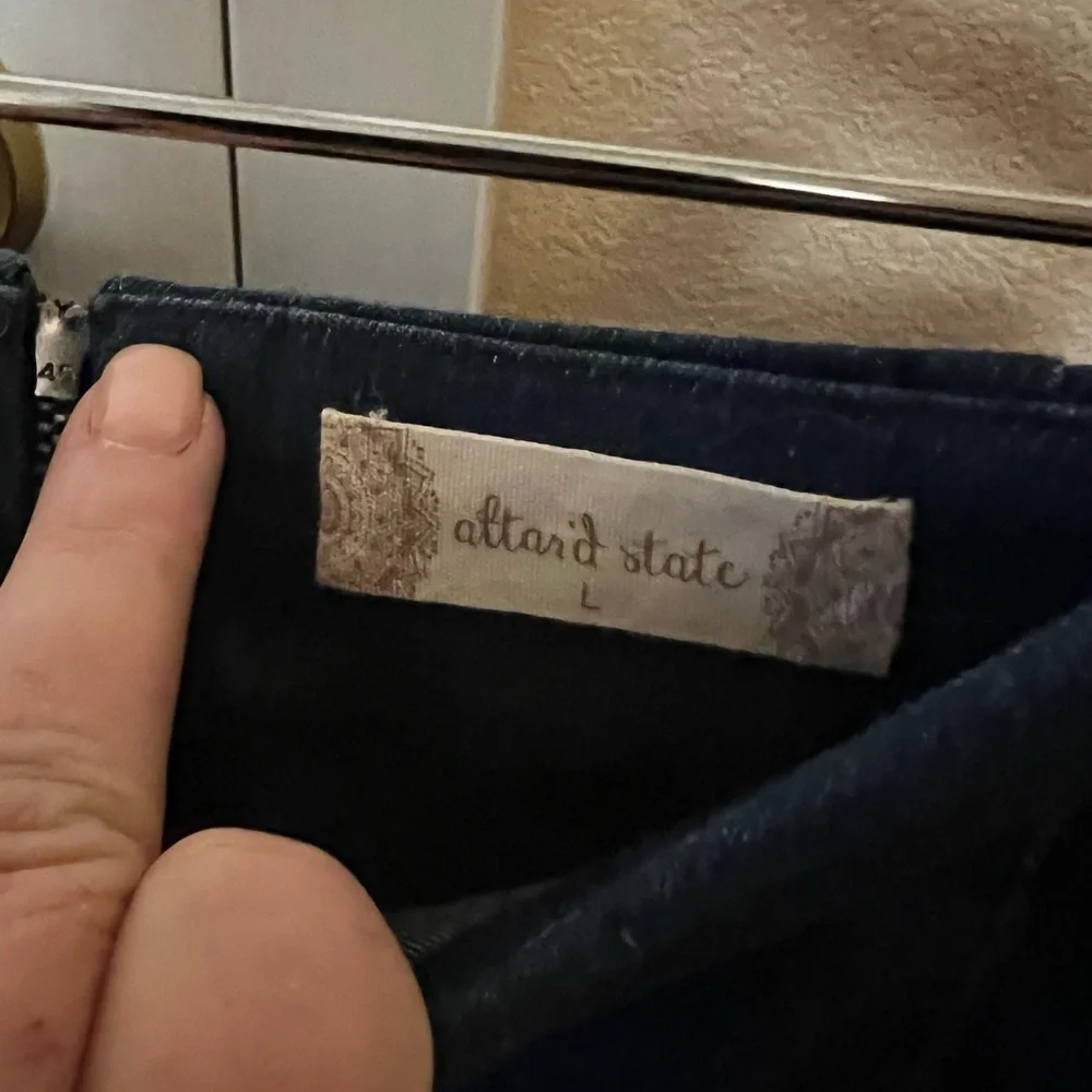 Alter'd State Denim Zip Up Mini Skirt Large